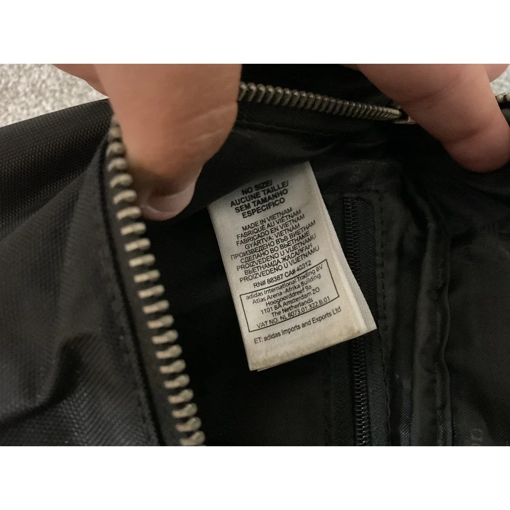 EUC Adidas Black Trefoil Logo Fanny Pack Sling Waist Bag